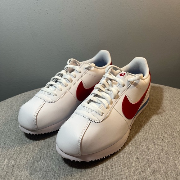 Nike Cortez White Red Varsity Blue Sneaker Men's Shoe Size 10 DM4044-108 - Picture 9 of 11